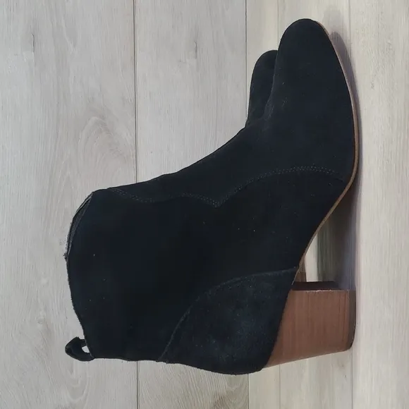 Steve Madden Women Hipster Suede Ankle Heels shoes boots sz 9B