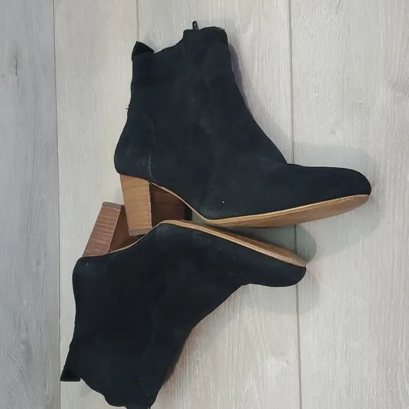 Steve Madden Women Hipster Suede Ankle Heels shoes boots sz 9B
