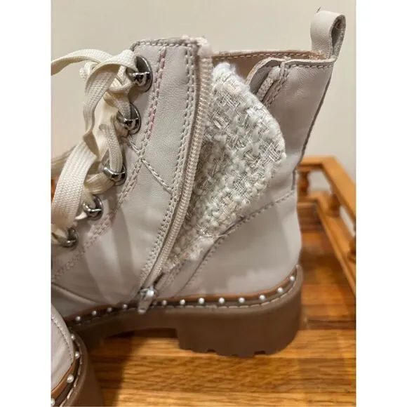 Steve Madden Women's Cream Rainier Ankle Boots Size 8.5M NWOT