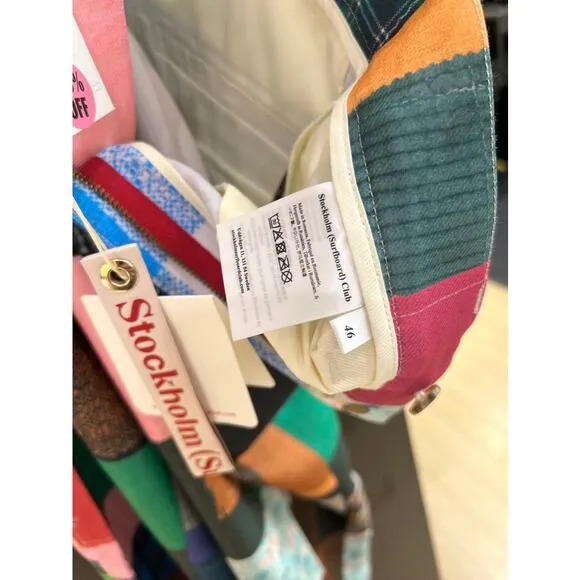 Stockholm (Surfboard) Club Sune Plaid / Floral Patchwork Khaki Trouser Pants