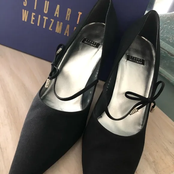 Stuart Weitzman  black velvet high heels