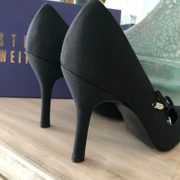 Stuart Weitzman  black velvet high heels