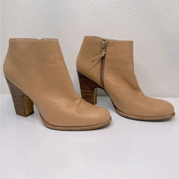 Stuart Weitzman Demigran Pecan Comfy Calf Ankle Boots, Size 8.5