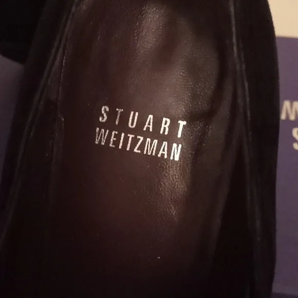 Stuart Weitzman Unique Black Suede Ankle Boots Sz. 9 w/Dust Bag &amp; Box