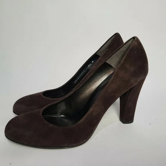 Stuart Weitzman women shoes Pump Brown Suede heels shoes  sz 8.5