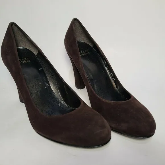 Stuart Weitzman women shoes Pump Brown Suede heels shoes  sz 8.5