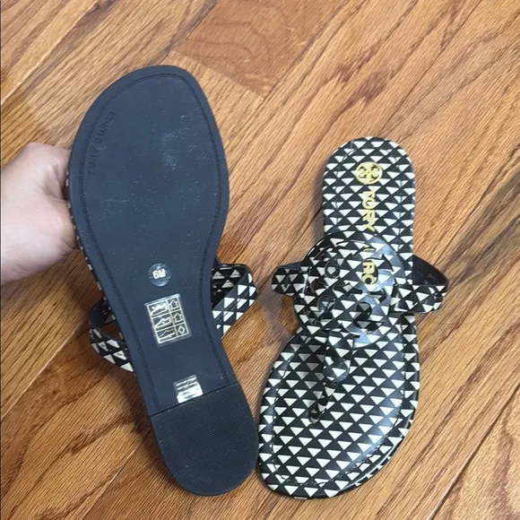 Stylish Black and White Sandals