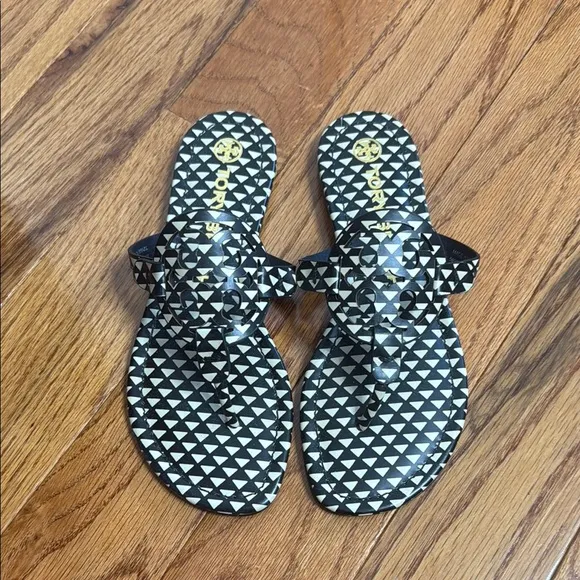 Stylish Black and White Sandals
