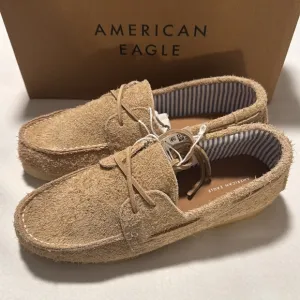 Suede Boat Shoes Mens 10 Tan American Eagle
