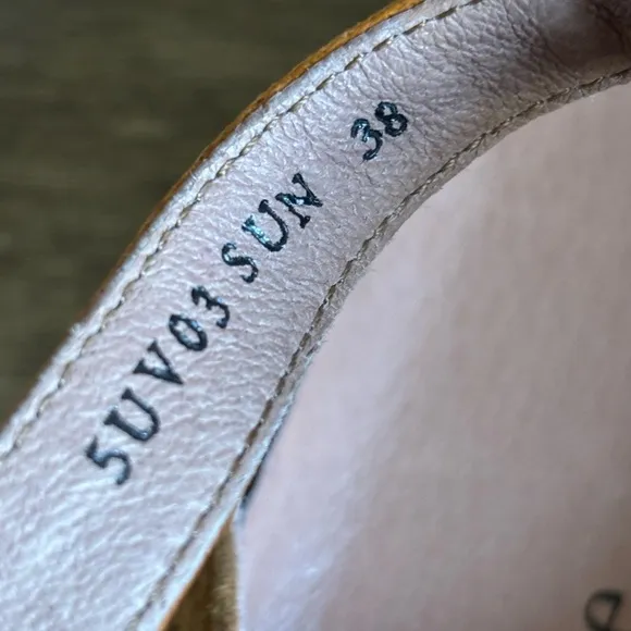 Sundance Mamzelle Lorelai Tan Suede T Strap Shoes