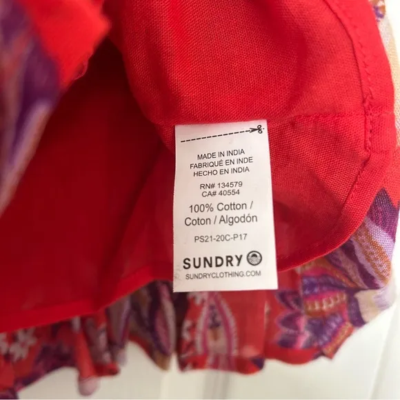 Sundry Floral Tiered Skirt