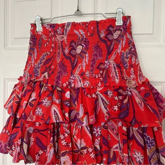 Sundry Floral Tiered Skirt