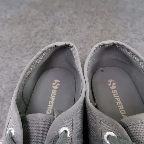 Superga Shoes Womens 7.5 Sneakers Cotu Classic Casual Canvas Grey Lace Up Active