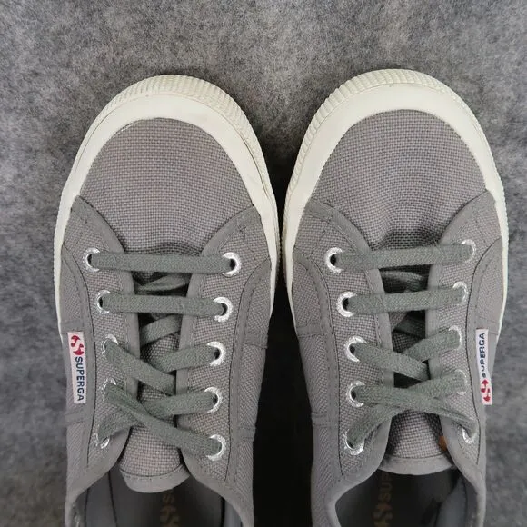Superga Shoes Womens 7.5 Sneakers Cotu Classic Casual Canvas Grey Lace Up Active