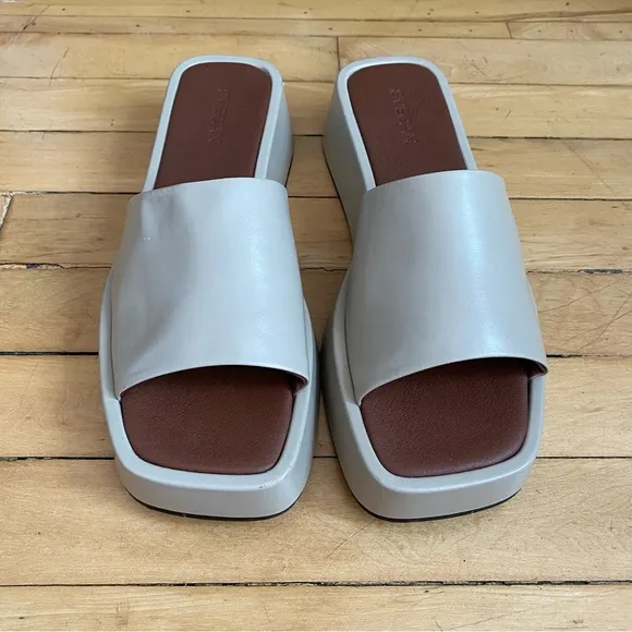 Svegan by ALOHAS made in Spain Stylish beige Slide Sandals platform size EUR 40