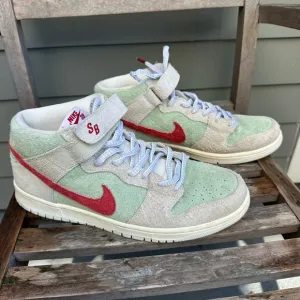 SZ. 11.5 ,NIKE SB DUNK MID PRO WHITE WIDOW MEN'S SHOES, 2018, RARE, COLLECTOR’S!