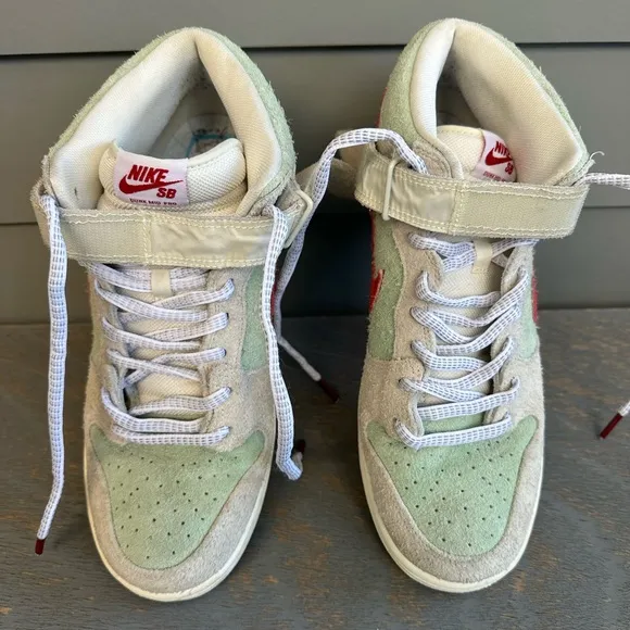 SZ. 11.5 ,NIKE SB DUNK MID PRO WHITE WIDOW MEN'S SHOES, 2018, RARE, COLLECTOR’S!