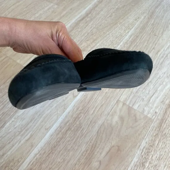 Talbots Velvet Black Flats Loafers Womens Size 6.5