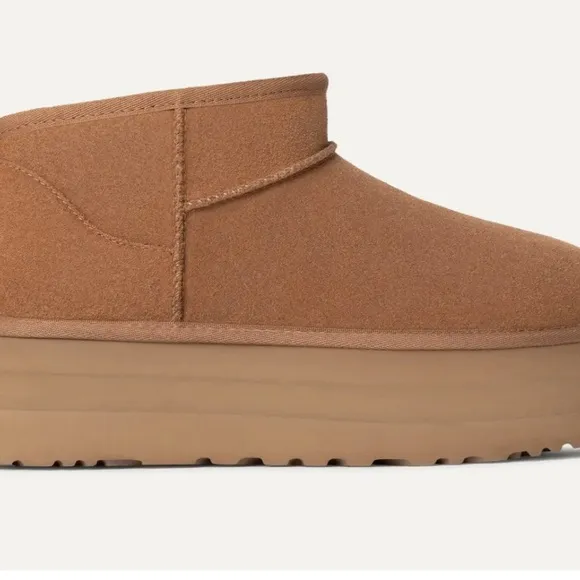 Tan Platform Ankle Boots