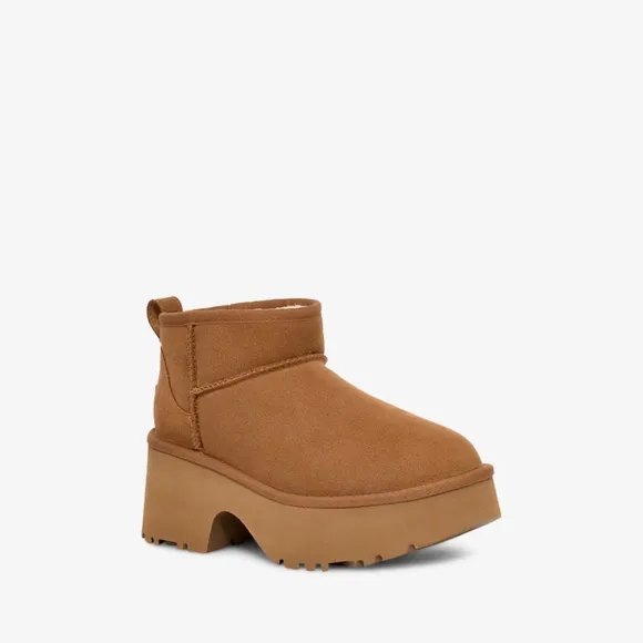 Tan Platform Ankle Boots