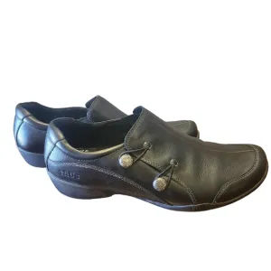 Taos Encore Black Leather Slip On Shoes