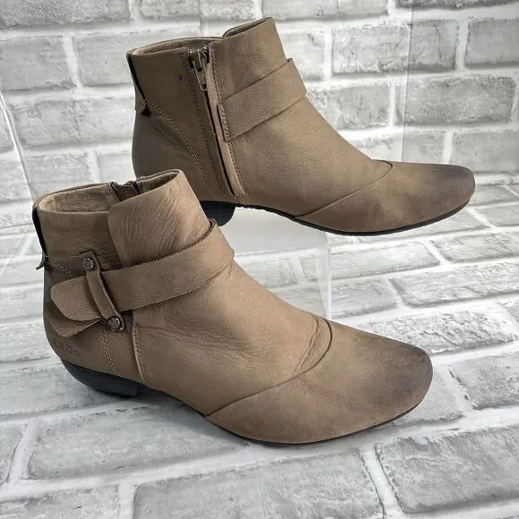 Taos Model Women’s Size 9.5 Light Brown Leather Ankle Boots