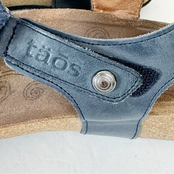 Taos Women's Trulie Navy Leather Sandal Sz 10/10.5