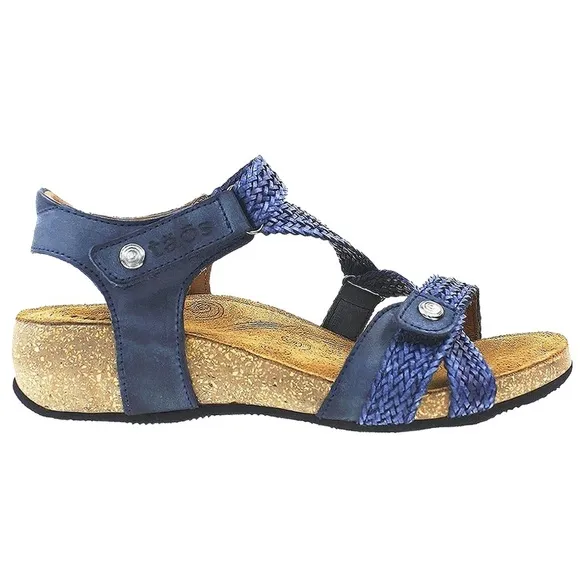Taos Women's Trulie Navy Leather Sandal Sz 10/10.5