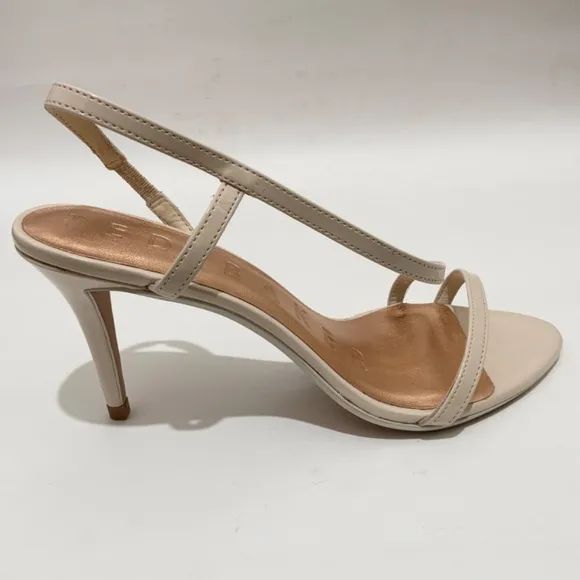 Ted Baker Pippel Nude Patent Strappy Heeled Sandals Beige Stiletto Heel Pumps 11