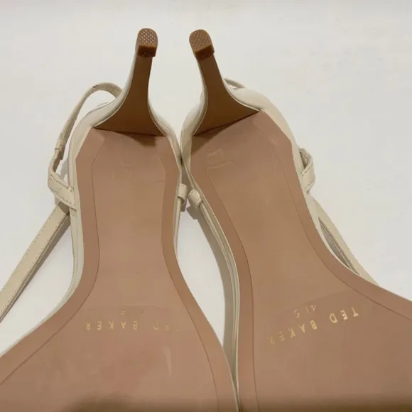 Ted Baker Pippel Nude Patent Strappy Heeled Sandals Beige Stiletto Heel Pumps 11