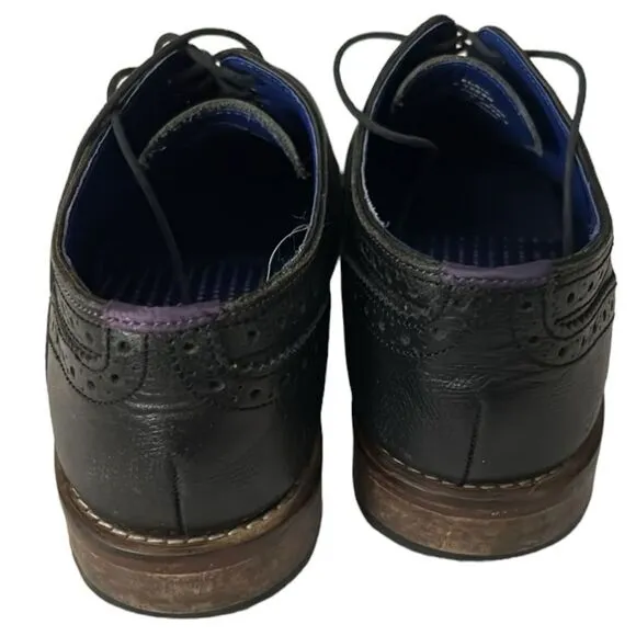TED BAKER DRESS CASUAL LEISURE WALKING WINGTIP WORK SHOES BLACK SZ 9
