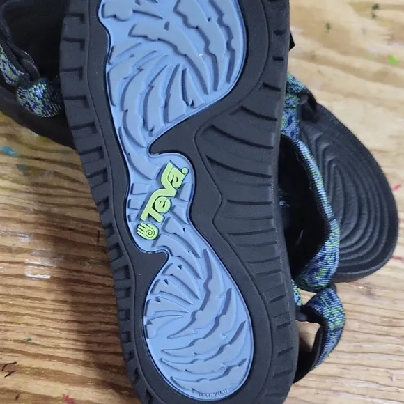 Teva Black and Blue Patterned Sandals
