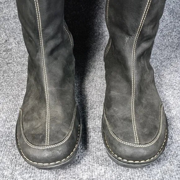 Teva Tonalea Leather Winter Boots Gray Shearling Lined Zip Size 9.5 Waterproof