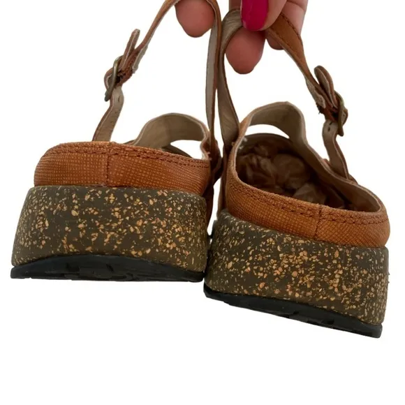 Teva Ventura Brown Nubuck Slingbacks Clogs Pump Shoes Womens Sz 37