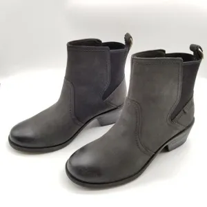 Teva Women's Anaya Chelsea Ankle Boots Size 8 Black Leather Block Heel