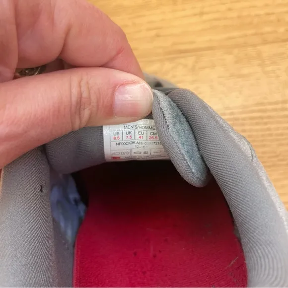 The North Face Suede Gray Treking Shoes M8.5