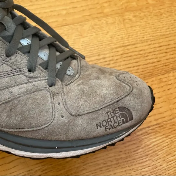 The North Face Suede Gray Treking Shoes M8.5