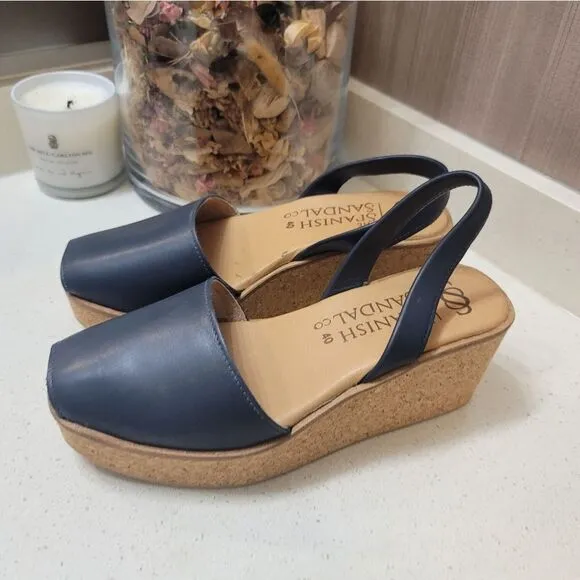 The Spanish Sandal Co Ankle Strap Tan Nubuck Leather Sandals 40 New