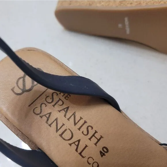 The Spanish Sandal Co Ankle Strap Tan Nubuck Leather Sandals 40 New
