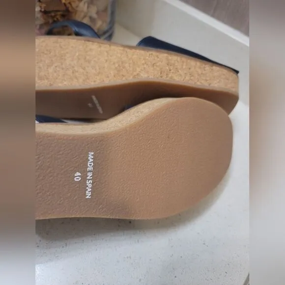 The Spanish Sandal Co Ankle Strap Tan Nubuck Leather Sandals 40 New