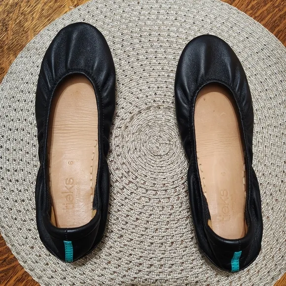 Tieks Black Leather Ballet Shoes