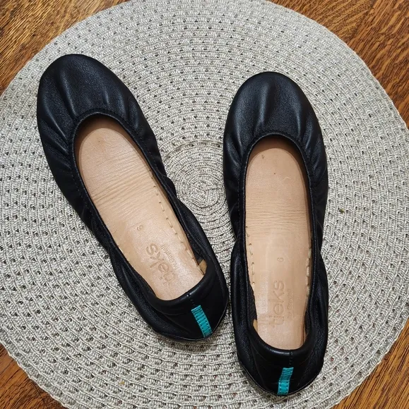 Tieks Black Leather Ballet Shoes