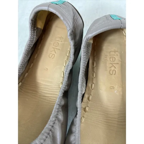TIEKS by Gavrieli Taupe Ballet Flats Shoes Women Size 6