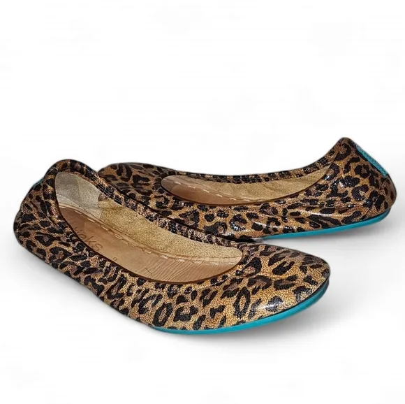 Tieks Leopard Print Leather Ballet Flats