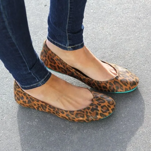 Tieks Leopard Print Leather Ballet Flats