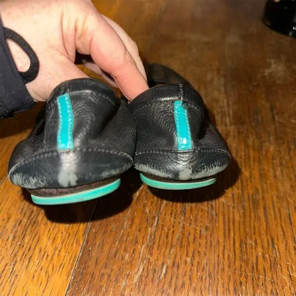 Tieks Women's Black Leather Ballet Flats Size 7 Signature Soles