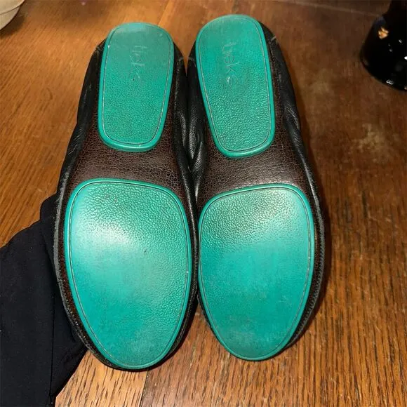 Tieks Women's Black Leather Ballet Flats Size 7 Signature Soles