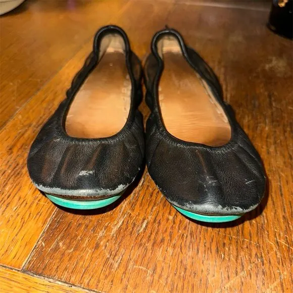 Tieks Women's Black Leather Ballet Flats Size 7 Signature Soles