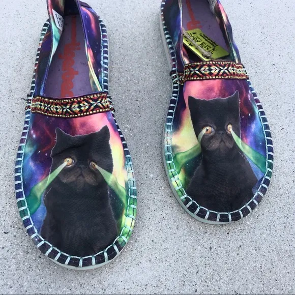 TIGERBEAR Republik ESPADRILLES TIE DYE flats women’s shoes hippie 70s Woodstock
