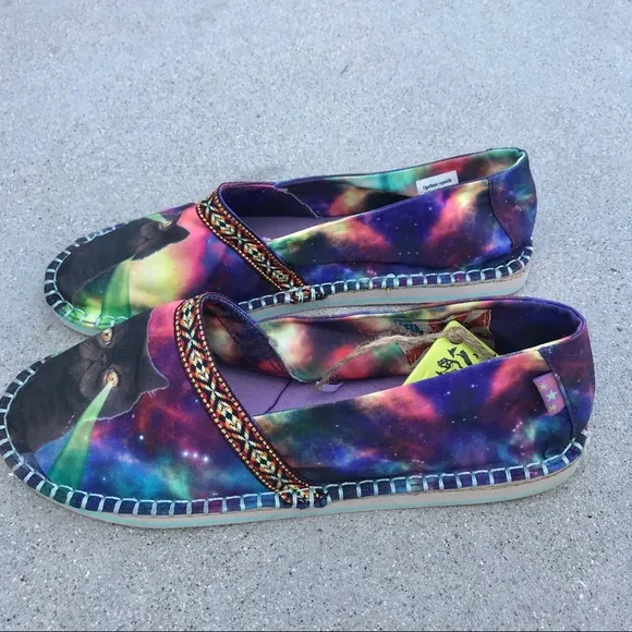 TIGERBEAR Republik ESPADRILLES TIE DYE flats women’s shoes hippie 70s Woodstock
